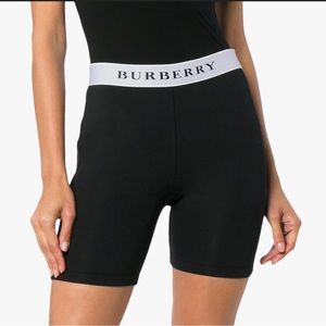 🏍 Burberry logo black bike shorts brand new w tags🏍